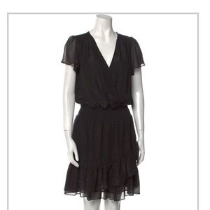 NWOT Michael Kors Petite Ruffled Shimmer Black Party Cocktail Dress Size M